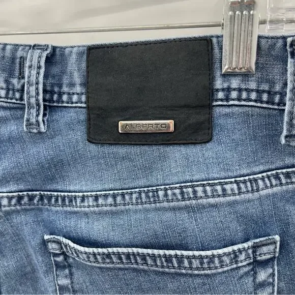 ALBERTO Luxury Pipe Regular Fit Coolmax Lightweight Jeans Size 32 Preppy Casual - Picture 7 of 15